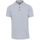 Polo con cuello mao de manga corta hombre Ref.TTK223-OXFORD GREY/BLACK