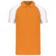 Polo baseball manga corta Ref.TTK226-NARANJA/BLANCO