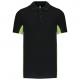 Polo de punto piqué manga corta bicolor hombre Ref.TTK232-NEGRO/LIMA