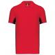 Polo de punto piqué manga corta bicolor hombre Ref.TTK232-NEGRO ROJO