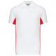 Polo de punto piqué manga corta bicolor hombre Ref.TTK232-BLANCO ROJO