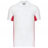 Polo de punto piqué manga corta bicolor hombre