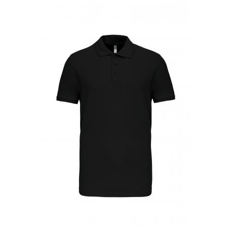 Polo de punto piqué manga corta hombre