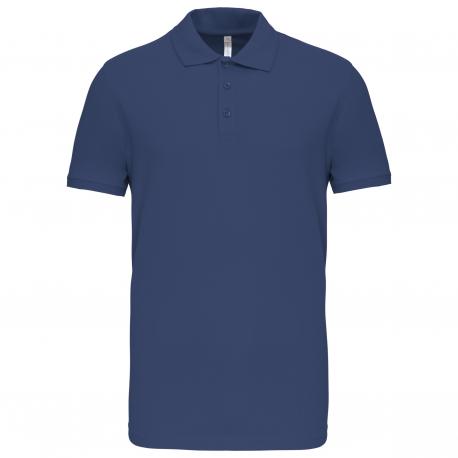 Polo de punto piqué manga corta hombre