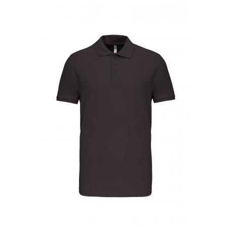 Polo de punto piqué manga corta hombre