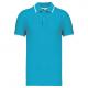 Polo manga corta hombre Ref.TTK245-LIGERO TURQUESA/BLANCO/AZUL MARINO