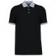 Polo piqué bicolor hombre Ref.TTK258-NEGRO/OXFORD GREY