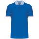 Polo piqué bicolor hombre Ref.TTK258-LIGHT ROYAL BLUE/OXFORD GREY