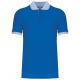 Polo piqué bicolor hombre Ref.TTK258-LIGHT ROYAL BLUE/OXFORD GREY