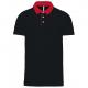 Polo jersey bicolor hombre Ref.TTK260-NEGRO/ROJO