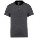 Polo jersey bicolor hombre Ref.TTK260-BREZAL GRIS OSCURO/NEGRO