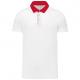 Polo jersey bicolor hombre Ref.TTK260-BLANCO ROJO