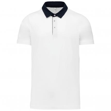 Polo jersey bicolor hombre