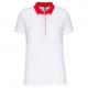 Polo jersey bicolor mujer Ref.TTK261-BLANCO ROJO