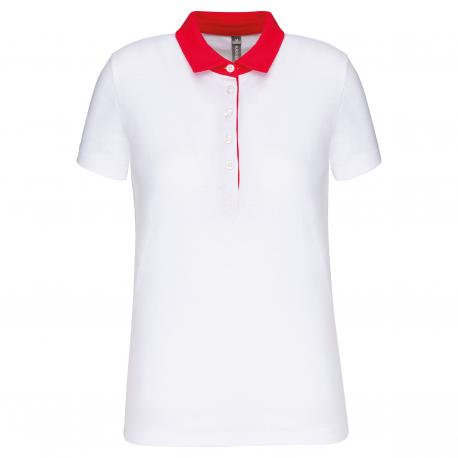 Polo jersey bicolor mujer