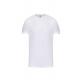 Camiseta de cuello redondo con elastán para hombre Ref.TTK3012-BLANCO