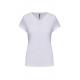 Camiseta con elastano y cuello de pico para mujer Ref.TTK3015-BLANCO