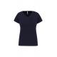 Camiseta con elastano y cuello de pico para mujer Ref.TTK3015-ARMADA