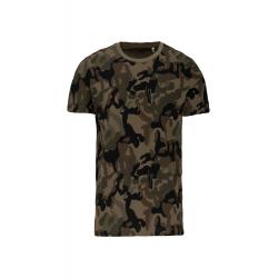 Camiseta de algodón de camuflaje para hombre