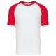 Camiseta Baseball bicolor de manga corta Ref.TTK330-BLANCO ROJO