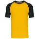 Camiseta Baseball bicolor de manga corta Ref.TTK330-AMARILLO/NEGRO