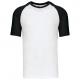 Camiseta Baseball bicolor de manga corta Ref.TTK330-BLANCO NEGRO