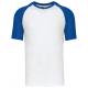 Camiseta Baseball bicolor de manga corta Ref.TTK330-BLANCO/AZUL REAL