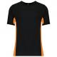 Camiseta de algodón bicolor de manga corta Tiger Ref.TTK340-NEGRO/NARANJA