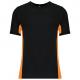 Camiseta de algodón bicolor de manga corta Tiger Ref.TTK340-NEGRO/NARANJA