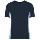 Camiseta de algodón bicolor de manga corta Tiger Ref.TTK340-AZUL MARINO/AZUL CIELO