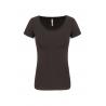 Camiseta de algodón y elastán manga corta mujer