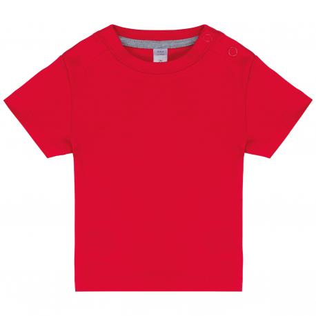 Camiseta 100% algodón de manga corta para bebé
