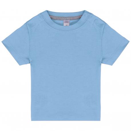 Camiseta 100% algodón de manga corta para bebé