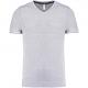 Camiseta punto piqué con cuello de pico de hombre Ref.TTK374-OXFORD GRAY/NAVY/WHITE