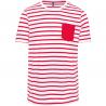 Camiseta marinera a rayas con bolsillo manga corta