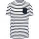 Camiseta marinera a rayas con bolsillo manga corta Ref.TTK378-RAYAS BLANCAS/AZUL MARINO