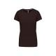 Camiseta de algodón para mujer de manga corta Ref.TTK380-CHOCOLATE