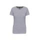 Camiseta de algodón para mujer de manga corta Ref.TTK380-GRAY DE OXFORD