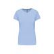 Camiseta de algodón para mujer de manga corta Ref.TTK380-CIELO AZUL