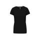 Camiseta de algodón para mujer de manga corta Ref.TTK380-NEGRO