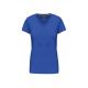Camiseta de manga cota y cuello de pico mujer Ref.TTK381-AZUL REAL AZUL