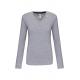 Camiseta de manga larga y cuello de pico mujer Ref.TTK382-GRAY DE OXFORD