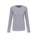 Camiseta de manga larga y cuello redondo de mujer Ref.TTK383-GRAY DE OXFORD