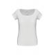 Camiseta de algodón con cuello de barco para mujer Ref.TTK384-BLANCO