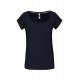 Camiseta de algodón con cuello de barco para mujer Ref.TTK384-ARMADA