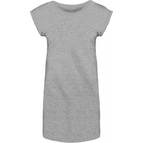 Camiseta larga de algodón peinado para mujer