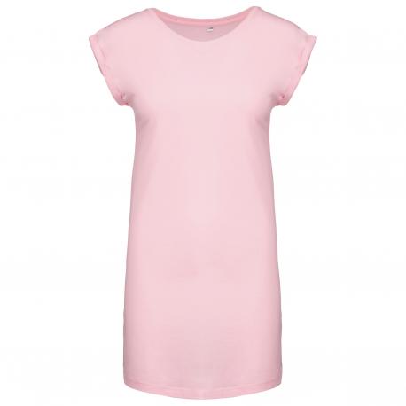 Camiseta larga de algodón peinado para mujer