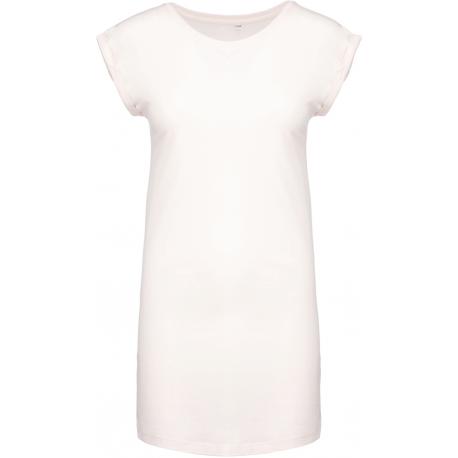 Camiseta larga de algodón peinado para mujer