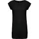 Camiseta larga de algodón peinado para mujer Ref.TTK388-NEGRO