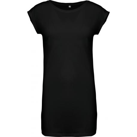 Camiseta larga de algodón peinado para mujer